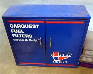 Metal Car Quest 2 Door Wall Cabinet, 23" x 25.5" x 10", Section Cut Out Of Back And Metal Compartmental Drawers W/ Hardware