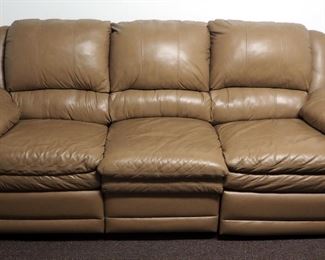 Faux Leather Dual Reclining Sofa, 40" x 88" x 38"