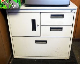 Metal 3 Drawer Security Cabinet, 28" x 30" x 18"