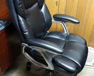 Upholstered Adjustable Office Chair On Wheels