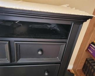 #1074 • Dresser, CDs, Picture Frames, Blankets & Posture Brace