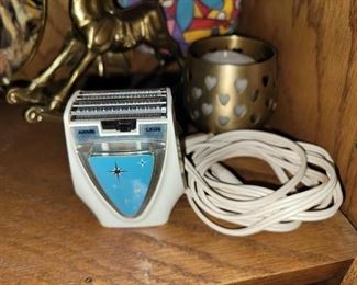 #1076 • Metal Cups, Horse Figurines, Candles & Bible