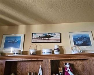 #1090 • 3 Framed Military Aircraft Photos