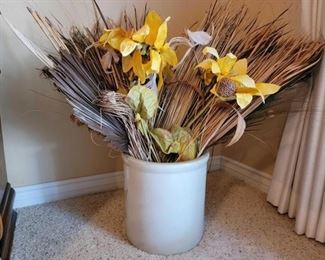 #1108 • Red Wing Union Stoneware Co. Pot and Faux Plant Decor