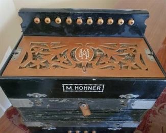 #1212 • Vintage M. Hohner Accordion