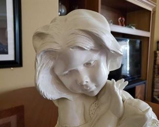 #1214 • Girl with Song Book Bust Sculpture