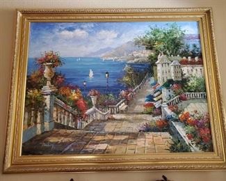 #1225 • Beautiful Large Framed Wall Art