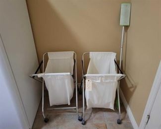 #1504 • (2) Laundry Hampers & Swiffer Sweeper