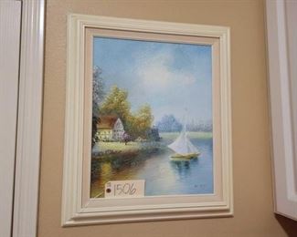#1506 • Sailboat Painting Wall Decor
