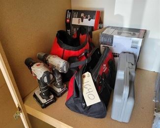 #1640 • Drill Drivers, Pliers, Screw Driver, Tool Bags & Case