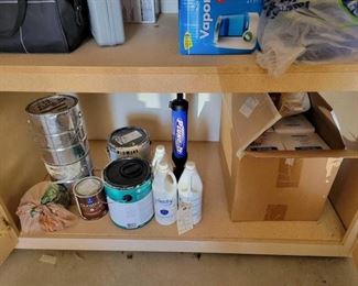 #1644 • (4) Cans of Paint, Brick & Tile Cleaner & Split Sponges