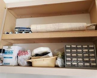 #1670 • Blueprints, Carpet Cleaner, Shot Glasses, Bolt & Screws in Organizer
