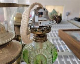#1706 • Lamps, Lanterns, Tasco Microscope & Horse Crop