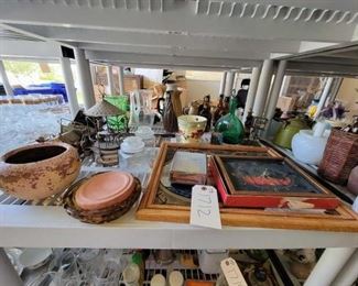 #1712 • Wall Decor, Jars, Vase, Metal Sculptures & Pottery