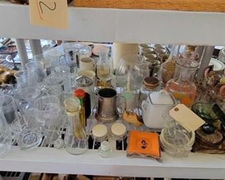 #1714 • Glass Cups, Vases, Jars, & Small Plates
