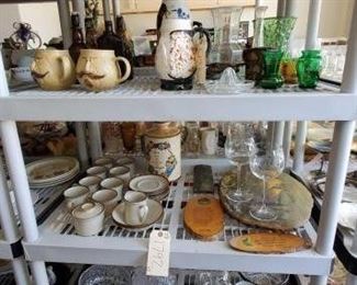 #1792 • 3 Shelves of Dishware and Home Decor