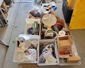 #1812 • 10 Boxes of Glasses, Notebooks, Tools & Glass Wear