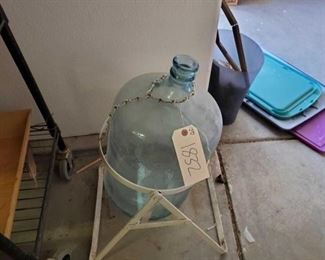 #1832 • Glass Water Jug with stand