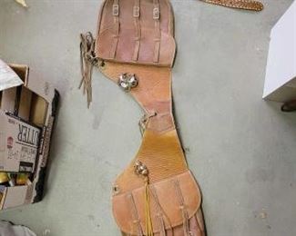 #1882 • Leather Saddle Bag & Belt