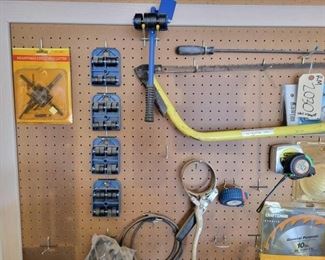 #2030 • Adjustable Circle Hole cutters Nuts and Bults. Compression Testers, and Misc Items