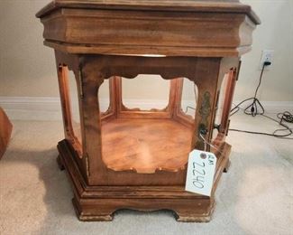 #2240 • Lighted Wooden End Table