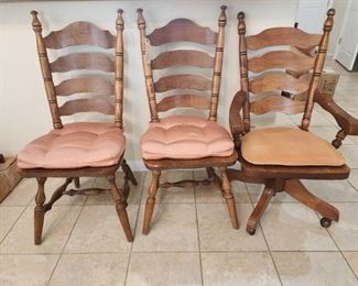 #2258 • Three Wooden Chairs