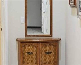 #2412 • Cabinet with Shelf and Wall Hanging Mirror
