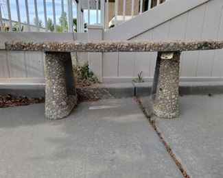 #2920 • Cement & Pebble Bench