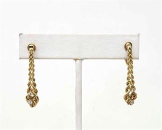 #314 • 14k Gold Clamp On Earrings, 5g