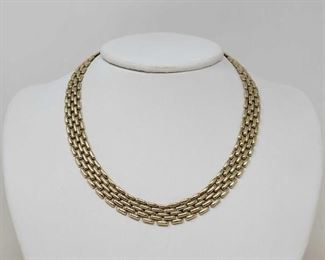 #336 • 14k Gold Panther Link Chain, 28g