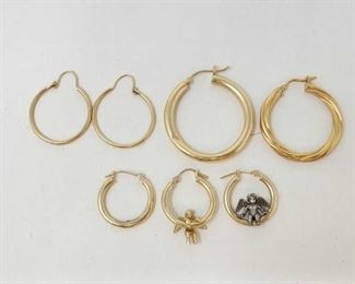 #374 • 14k Gold Hoop Earrings, 6g