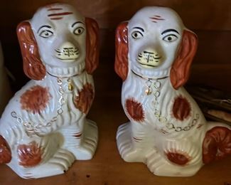 Vintage Stanfordshire dogs 