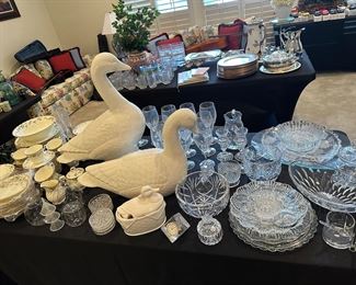 Ceramic geese 
Waterford 