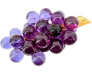 Mid Century Modern Purple Lucite Grape Vine
