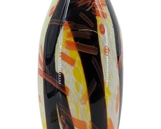 Abstract Art Glass Hand Blown Vase
