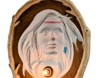 Signed Mickey Sike Porcelain Turning Head Art
