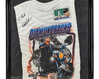 Framed Signed Matt Williams Baseball T-shirt
