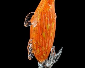 Vintage Murano Style Art Glass Fish Sculpture
