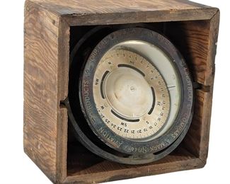1944 Mid Century Aviation Navy Compass
