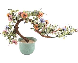 Asian Potted Jade Bonsai Tree
