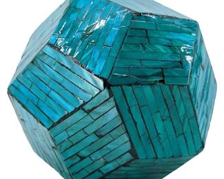 Vintage Amazonite Tetrakis Hexahedron Sculpture
