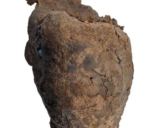 Vintage Turquoise Inlaid Folk Art Beehive
