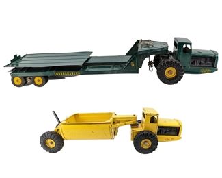 2pc Vintage NY Lint Metal Truck Toys
