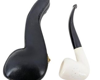 Vintage Meerschaum Estate Pipe and Case

