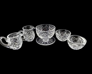 5pc Miniature Waterford Crystal Glassware
