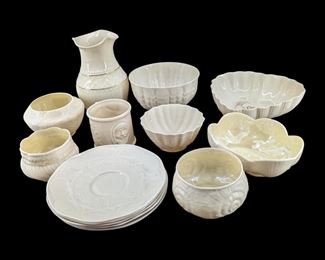 15pc Belleek Porcelain Dish Set
