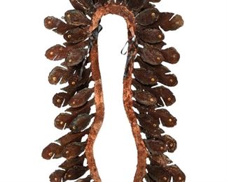 Copper Native American Chief Headdress Wall Art
