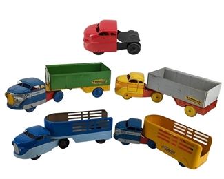 5pc. Vintage Die-Cast Metal Truck Set
