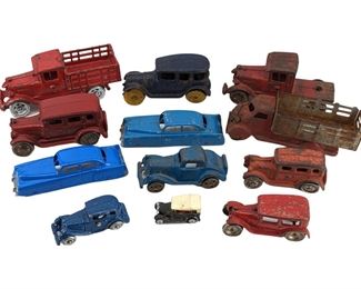 12pc. Vintage Die Cast Metal Toy Cars
