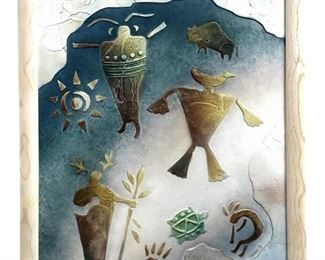 Signed Connie B. 3D Acrylic Painting
